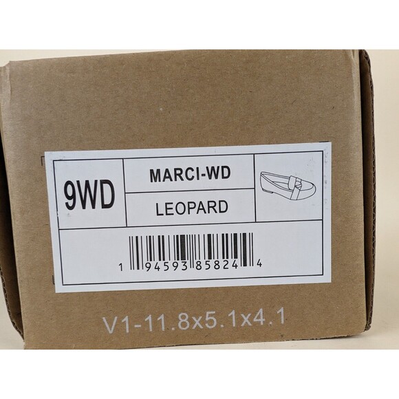 Journee Collection Marci Leopard Loafers Flats Womens 9 Wide Brown Shoes NWB - Picture 13 of 14